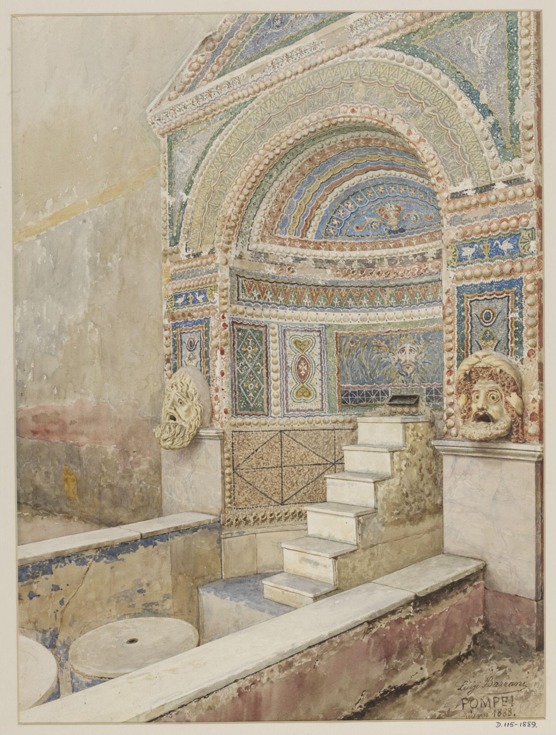 Painting of Pompeii, Luigi Bazzani, June 1888