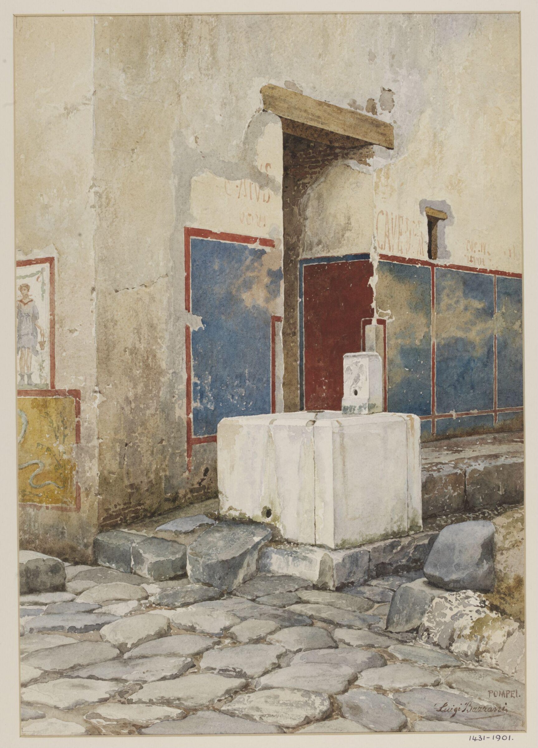 Painting of Pompeii, Luigi Bazzani, ca. 1890