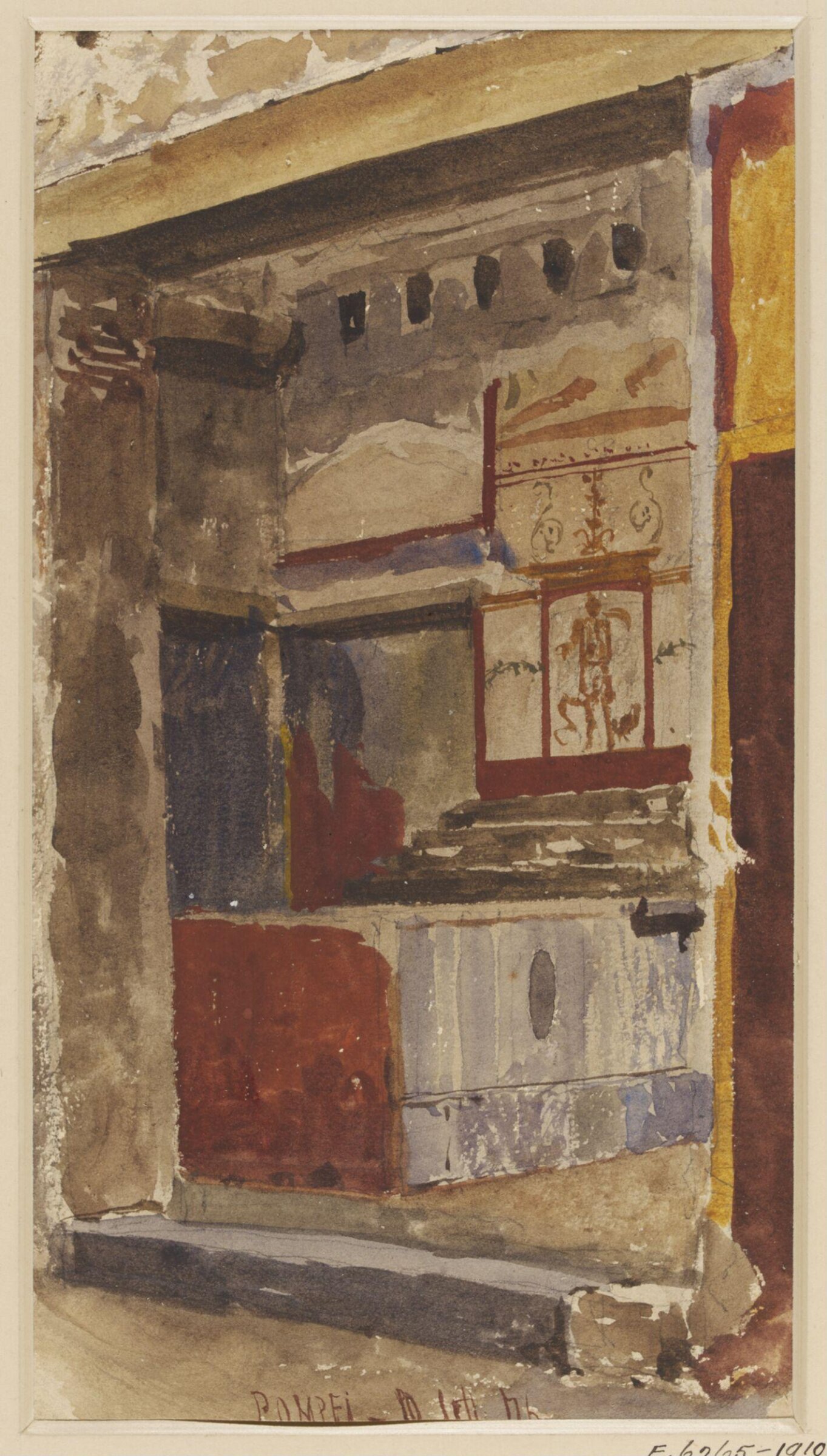 Watercolour painting, Luigi Bazzani, 1876