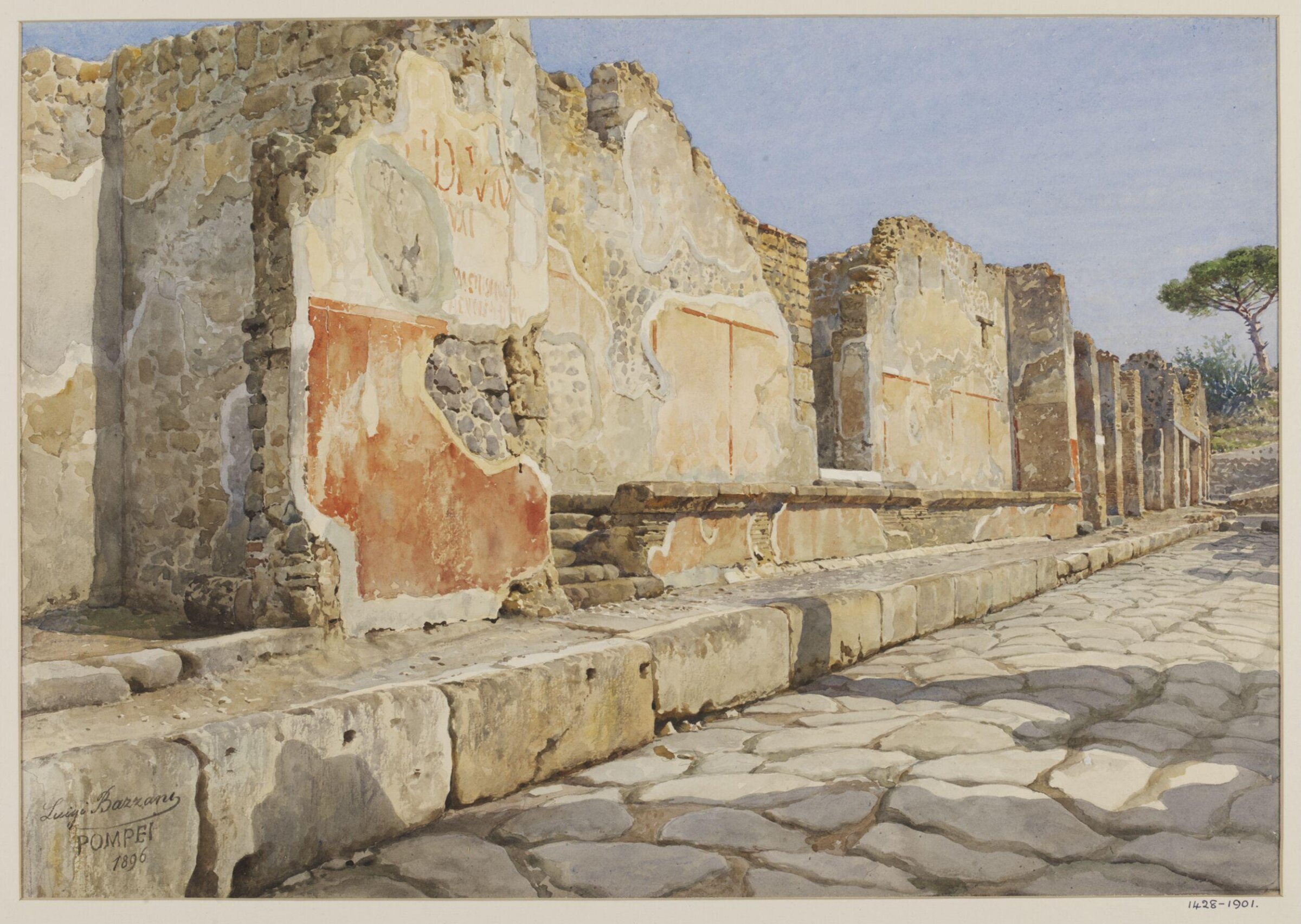 Painting of Pompeii, Luigi Bazzani, 1896