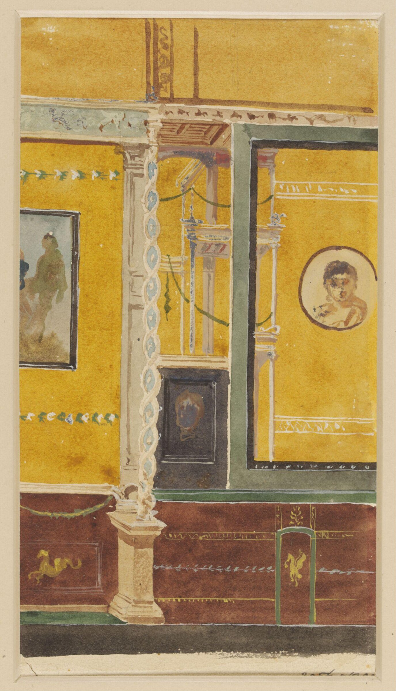 Watercolour painting, Luigi Bazzani, late 19th century