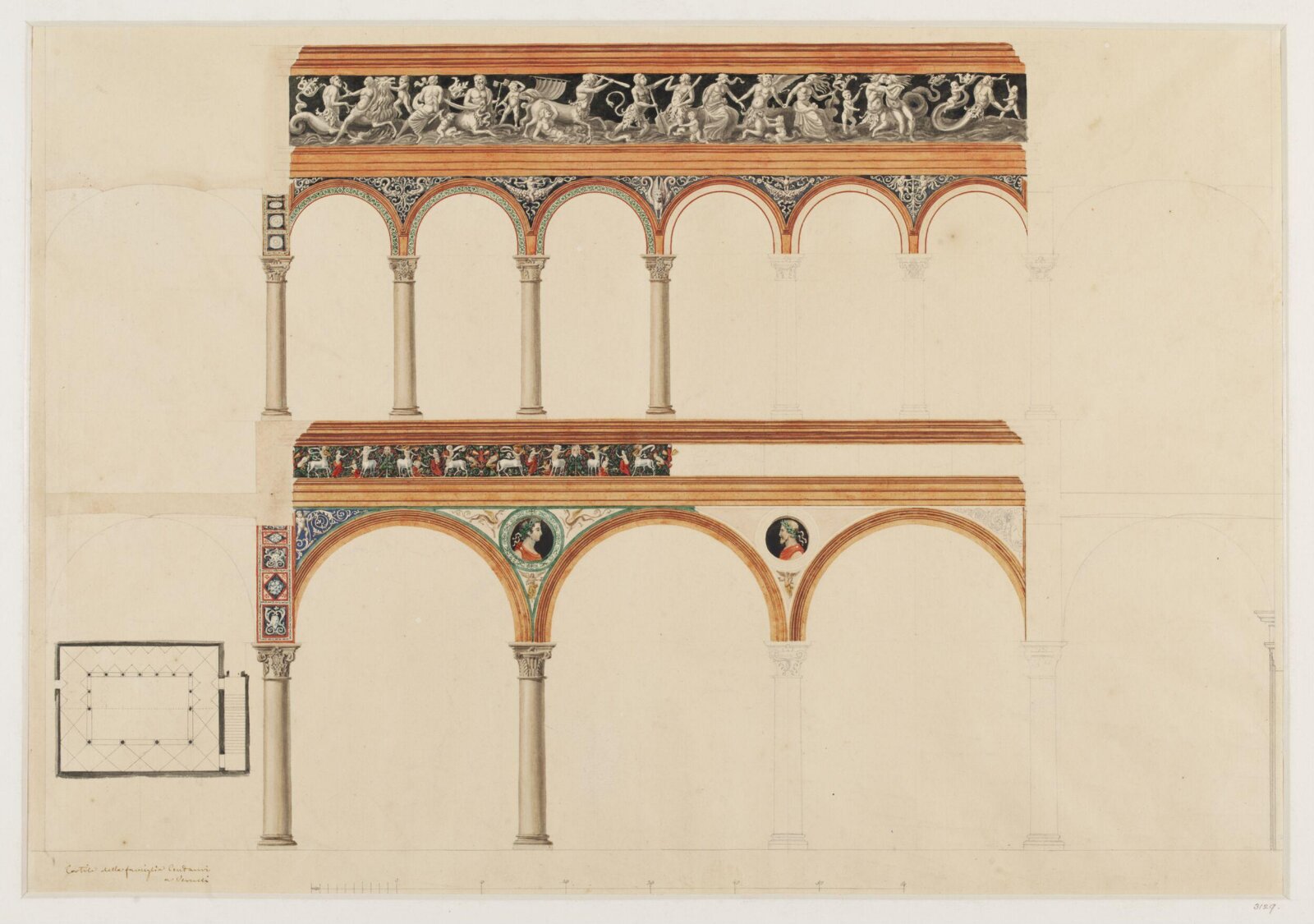 Drawing, Ludwig Wilhelm Heinrich Gruner, 19th century