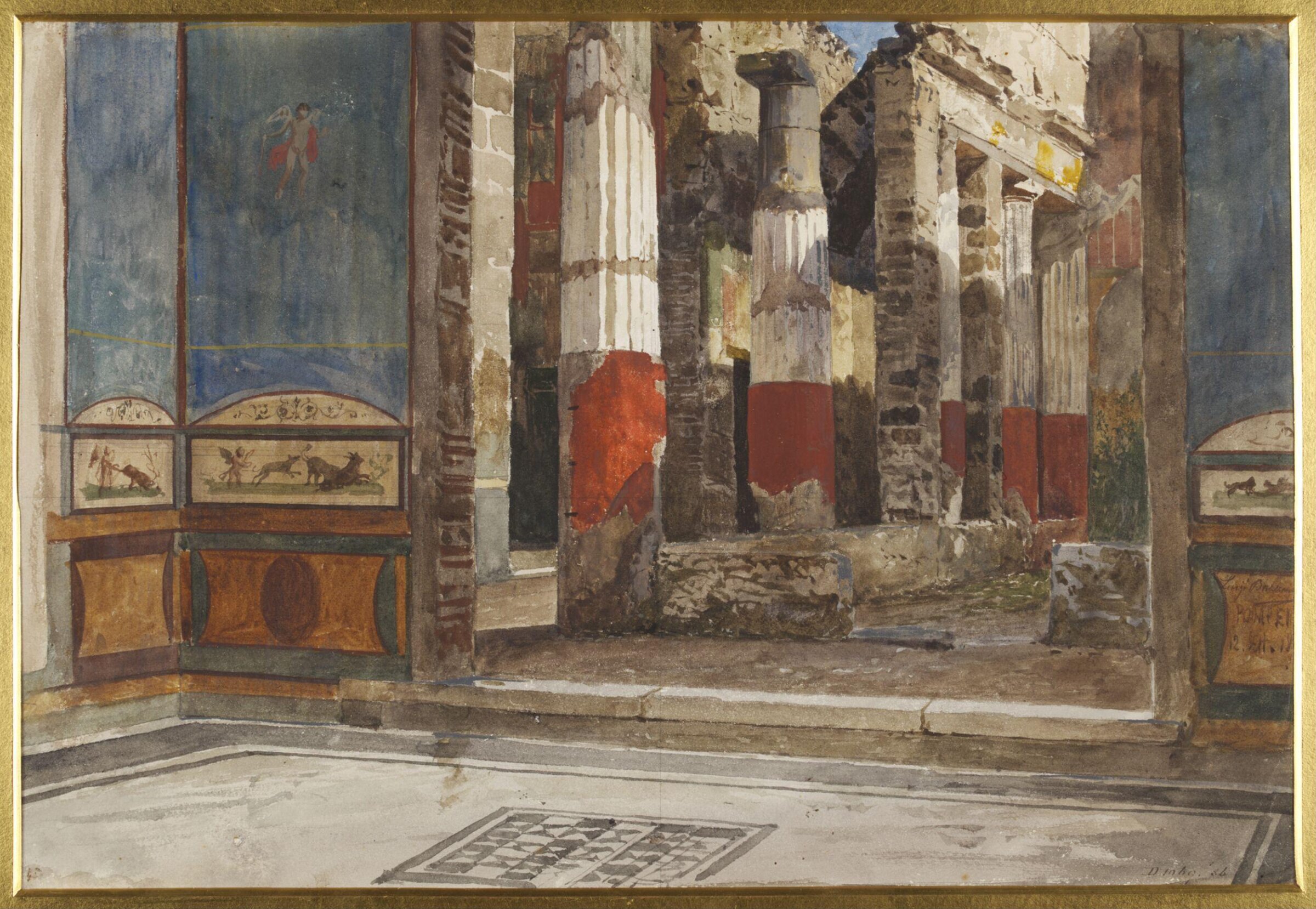 Painting of Pompeii, Luigi Bazzani, 12th September 1876