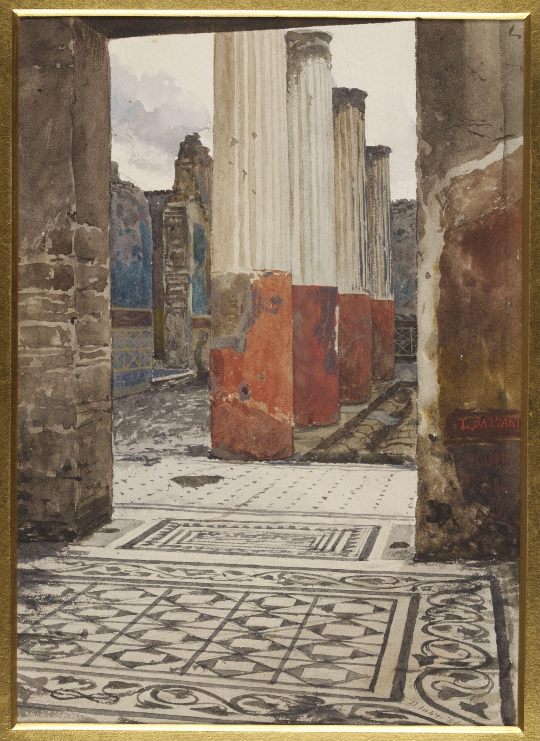Painting of Pompeii, Luigi Bazzani, 13th September 1876
