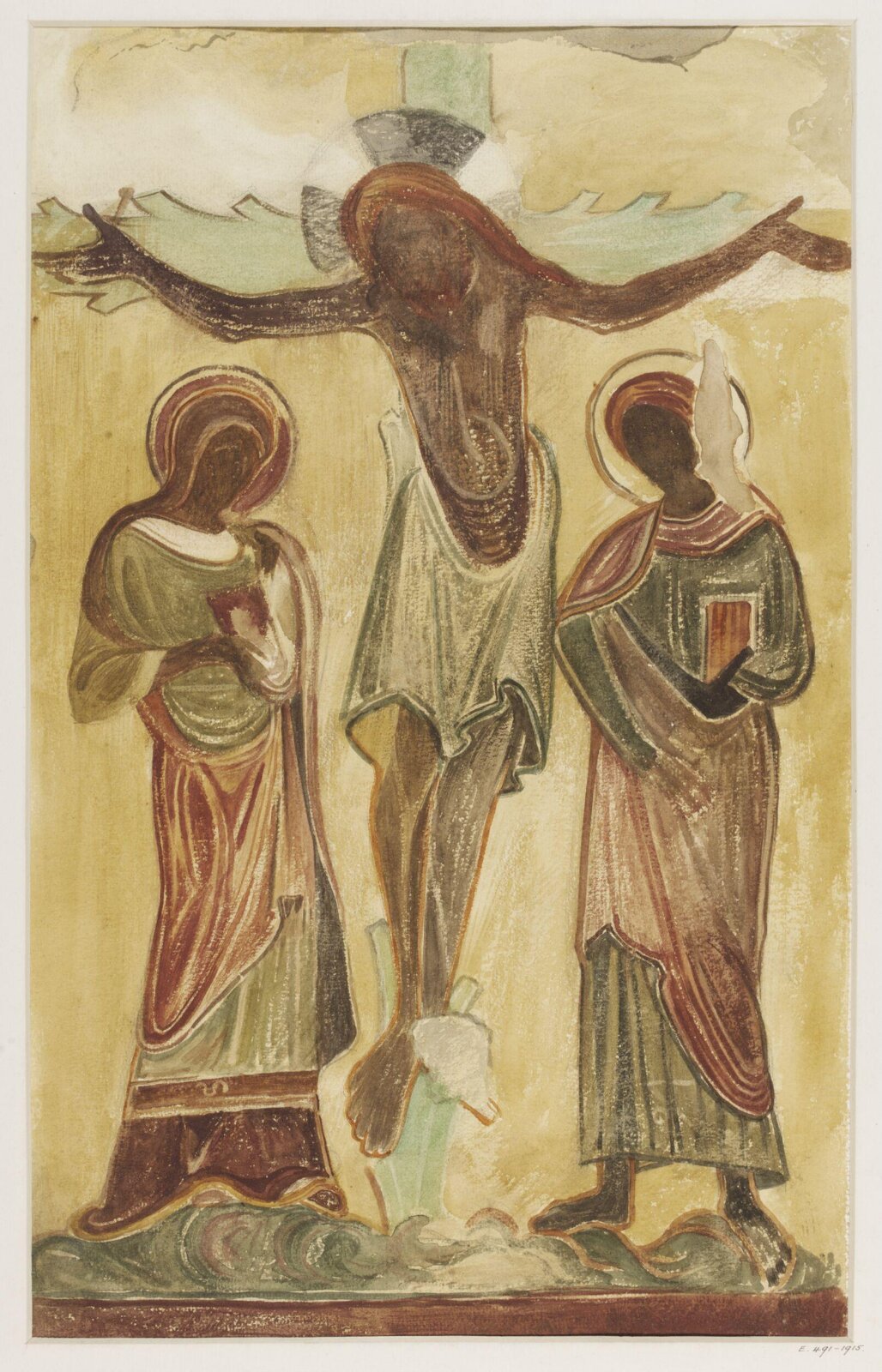 Watercolour drawing, Ernest William Tristram, 1911