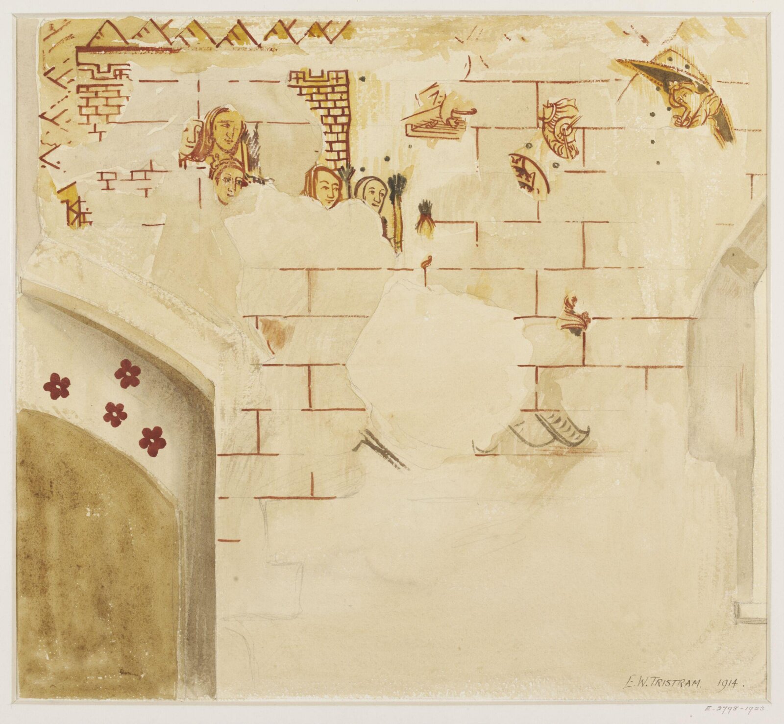 Drawing, Ernest William Tristram, 1914