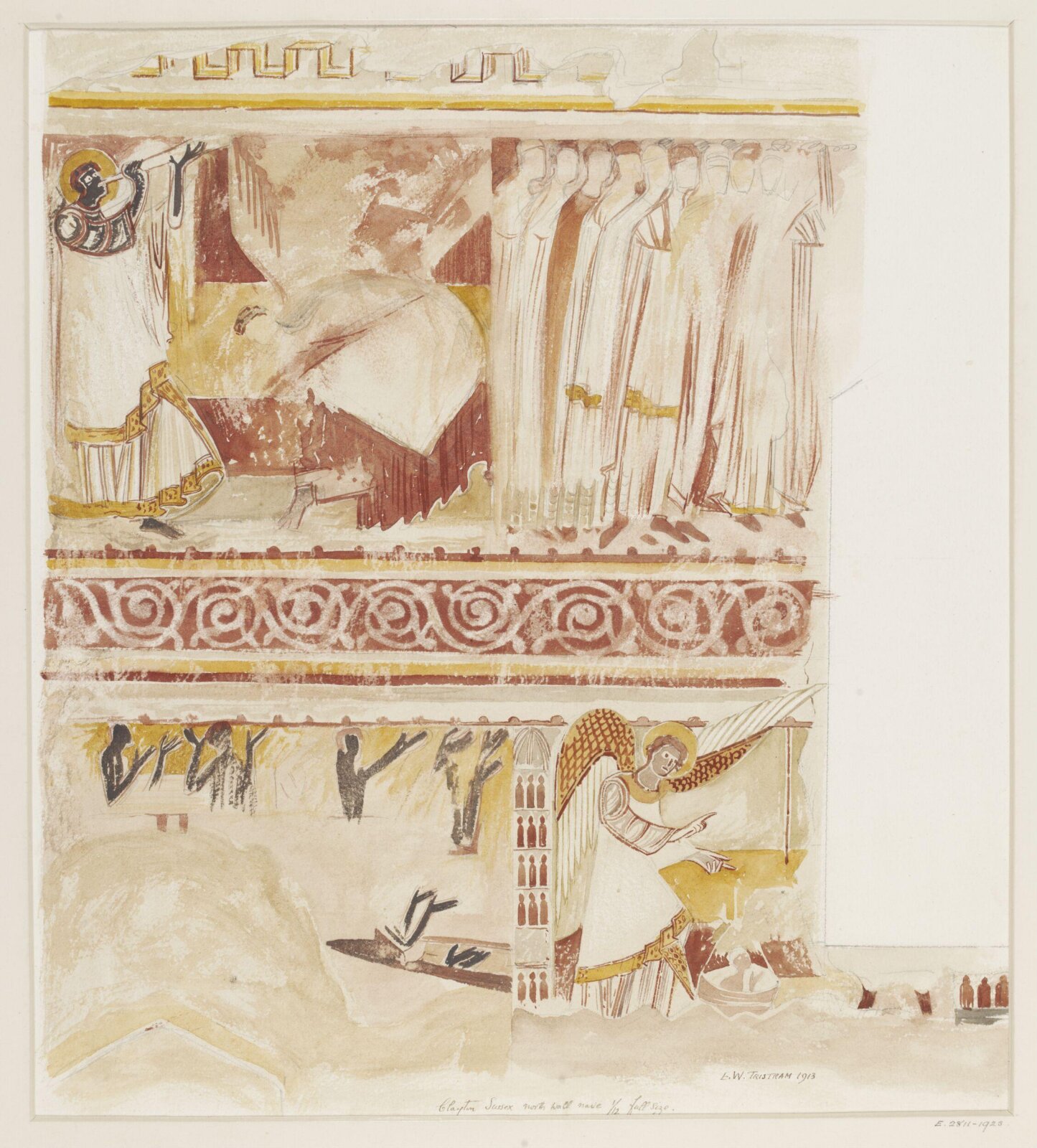 Drawing, Ernest William Tristram, 1913