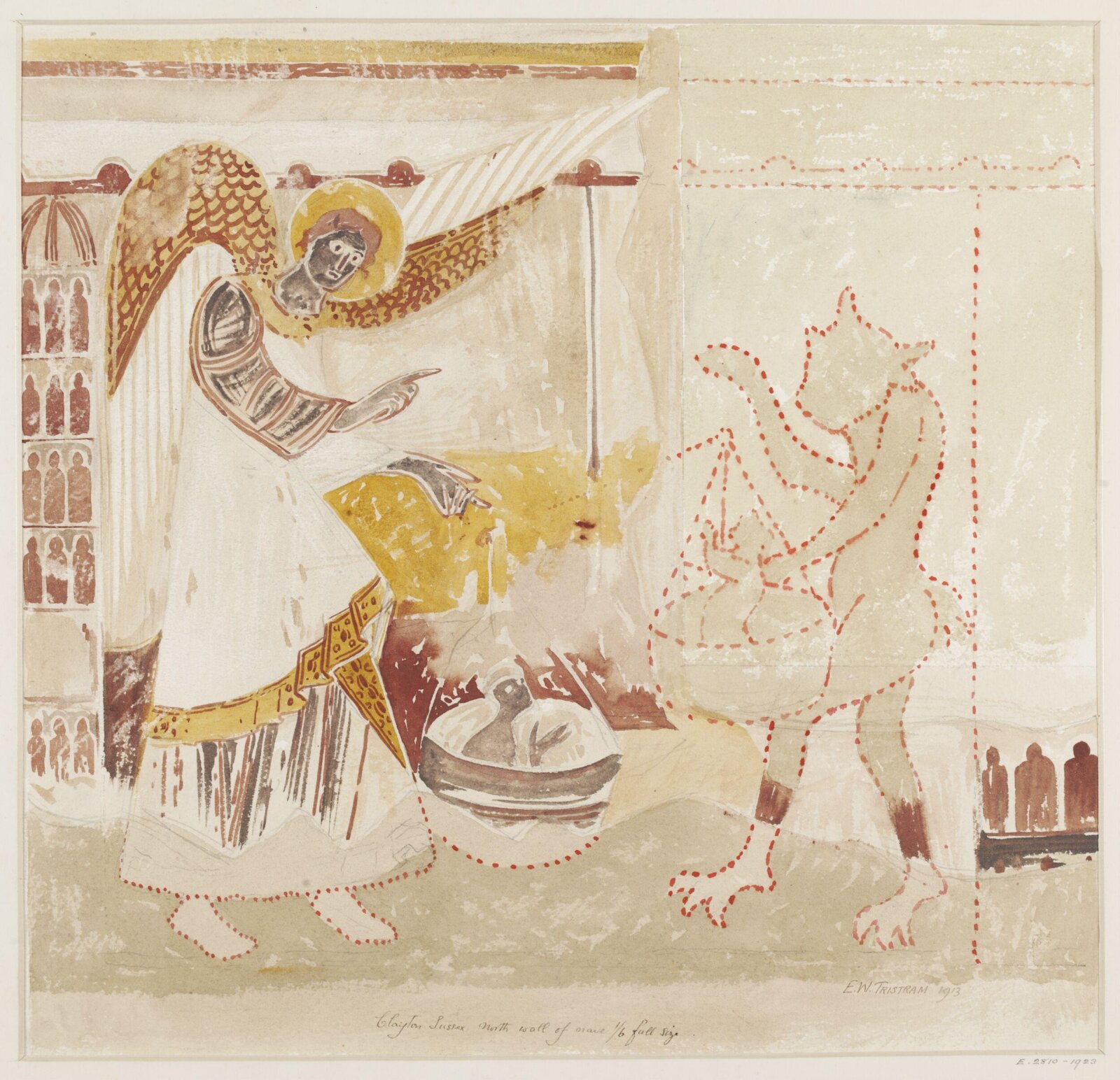 Drawing, Ernest William Tristram, 1913