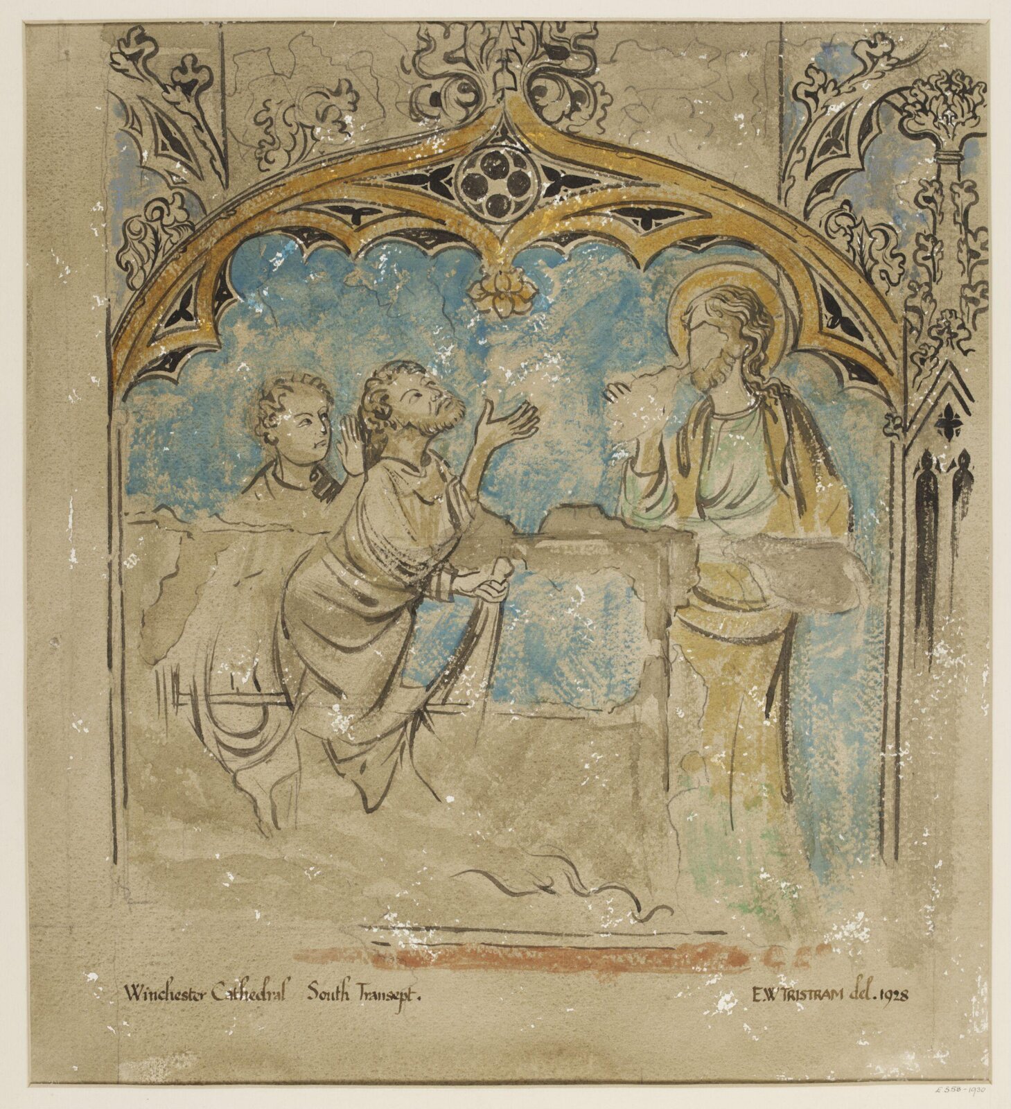 Drawing, Ernest William Tristram, 1928