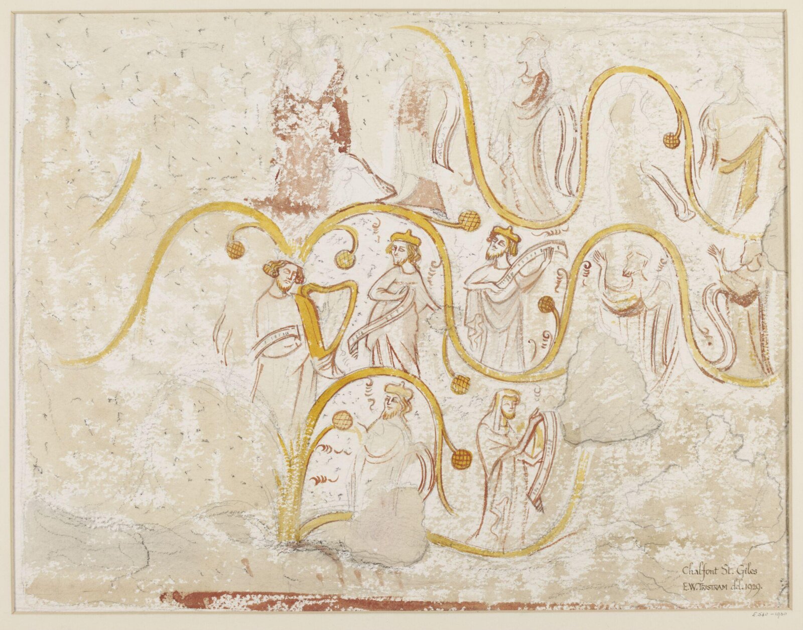 Drawing, Ernest William Tristram, 1929