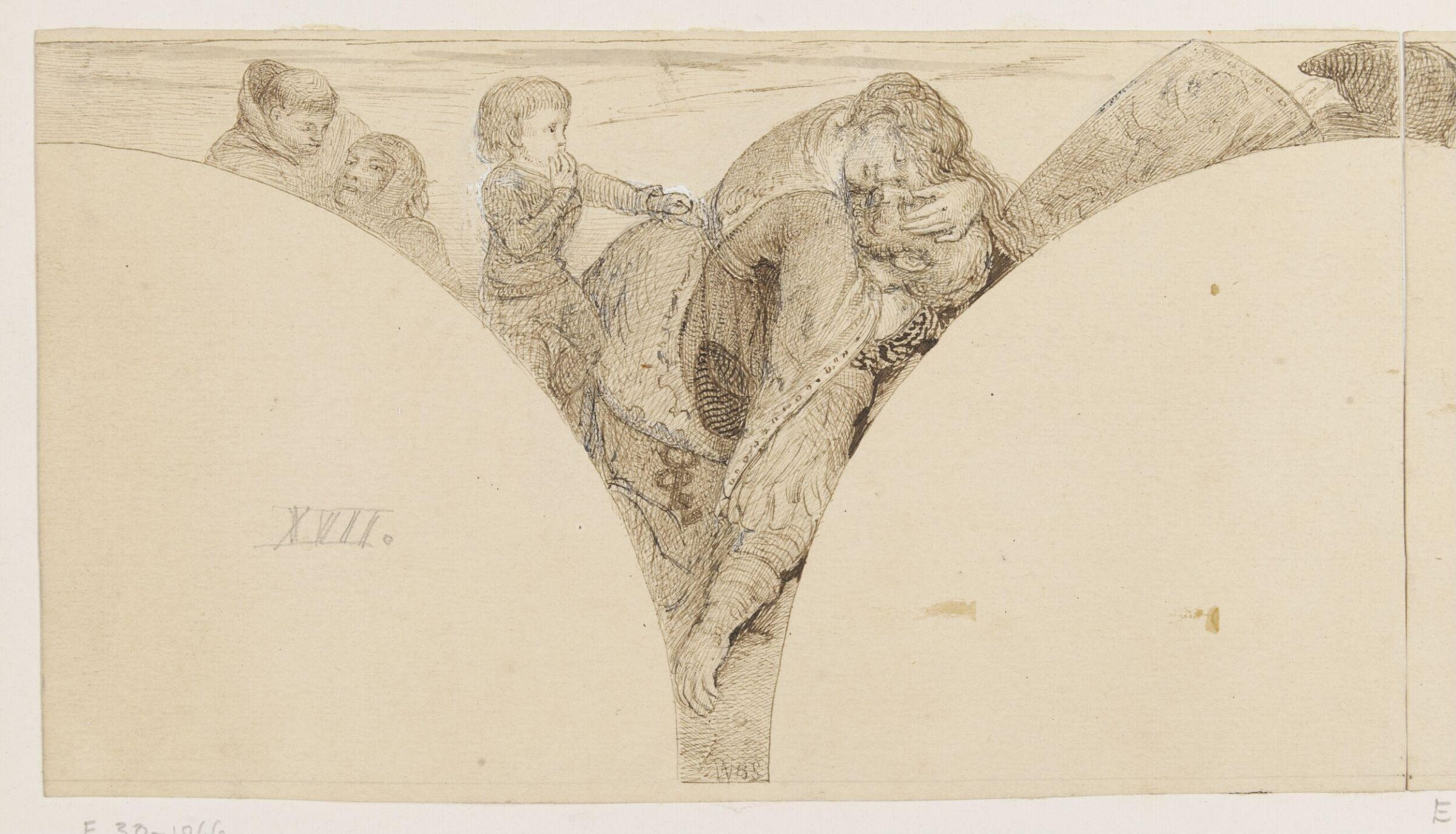 The Percy's Body found by his wife, William Bell Scott, ca. 1865