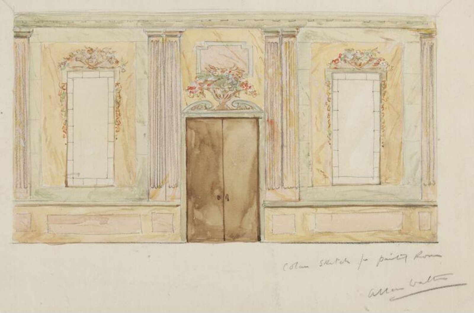 Drawing, Allan Walton, early 20th century