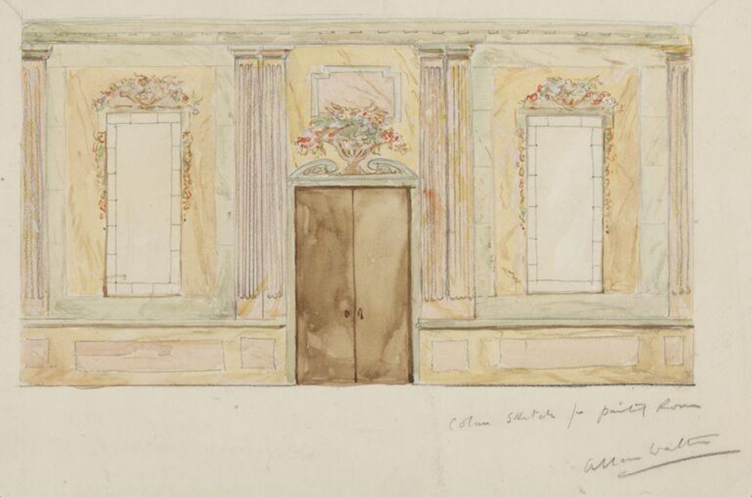 Drawing, Allan Walton, early 20th century