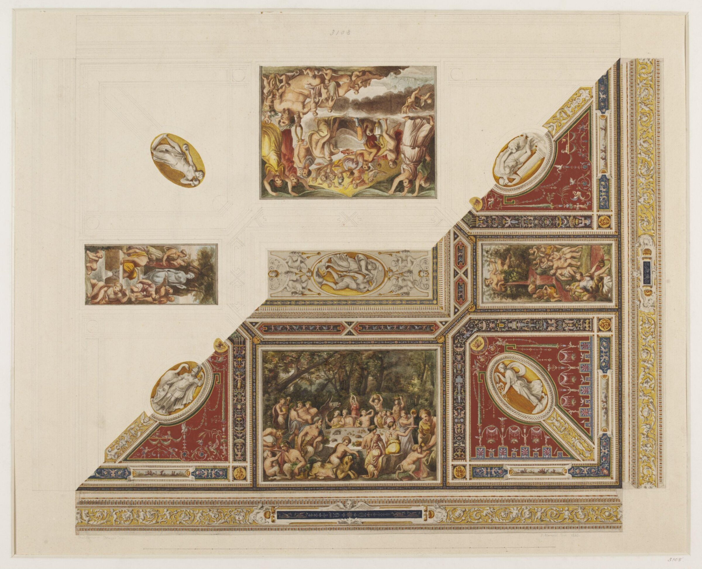 Drawing, Ludwig Wilhelm Heinrich Gruner, 19th century