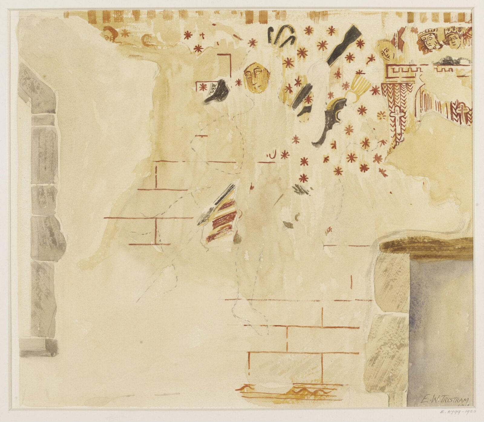 Drawing, Ernest William Tristram, 1914