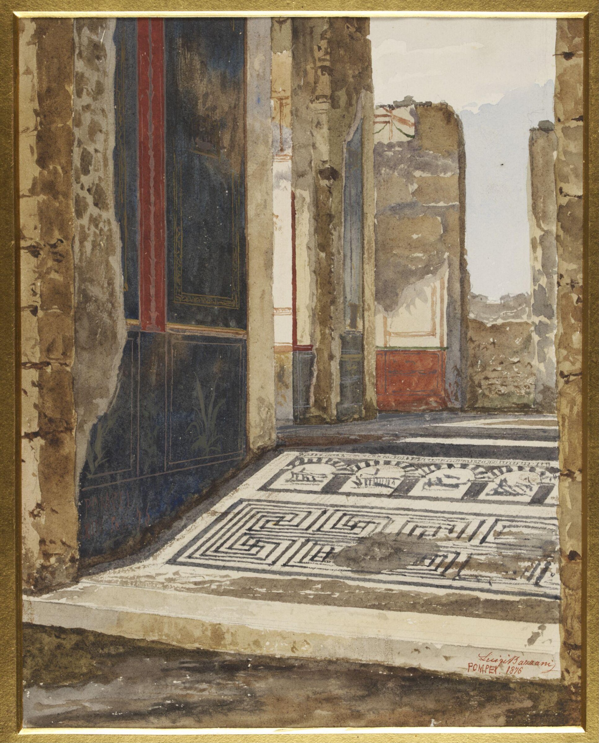 Painting of Pompeii, Luigi Bazzani, 1876