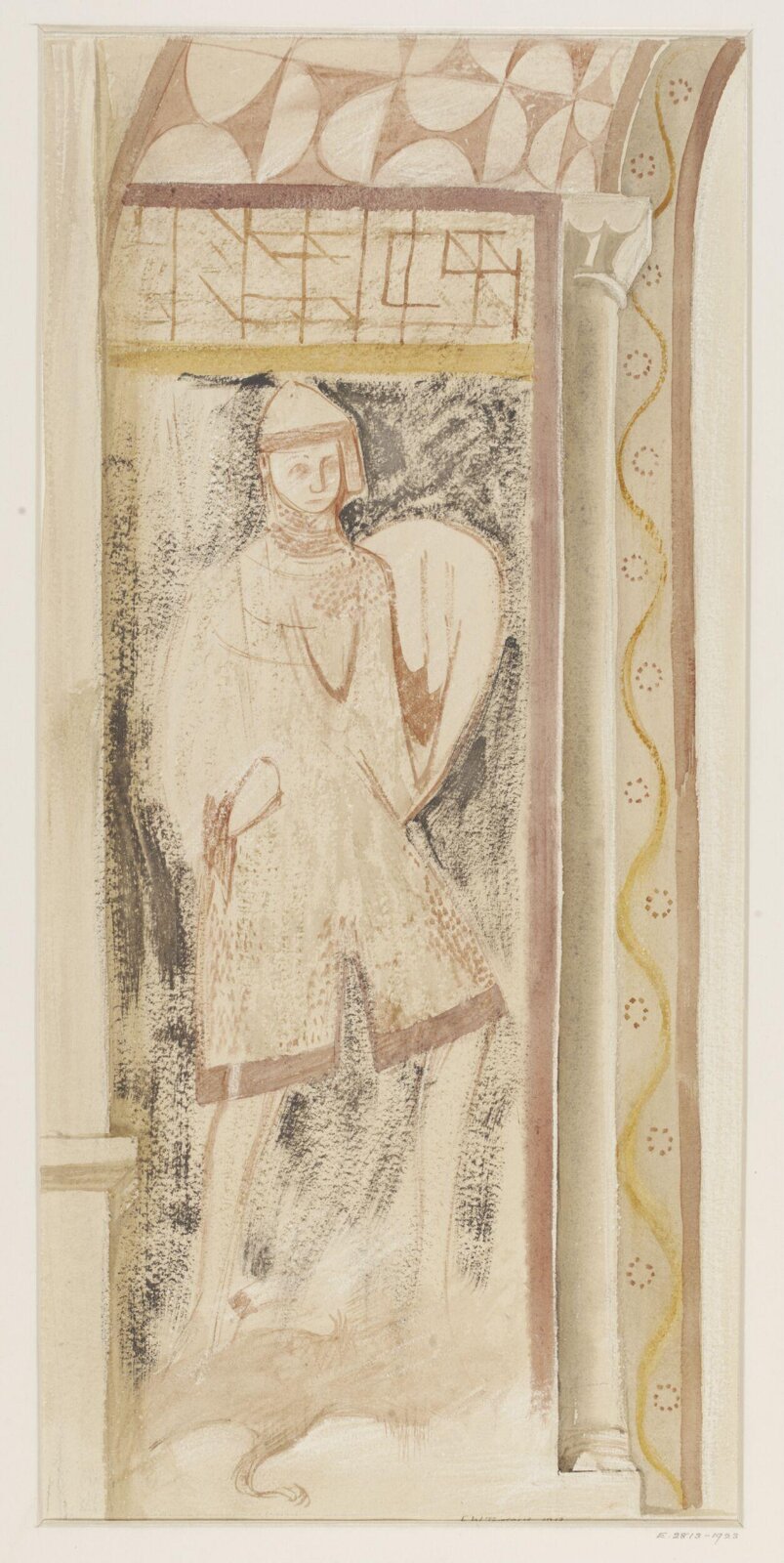 Drawing, Ernest William Tristram, 1913