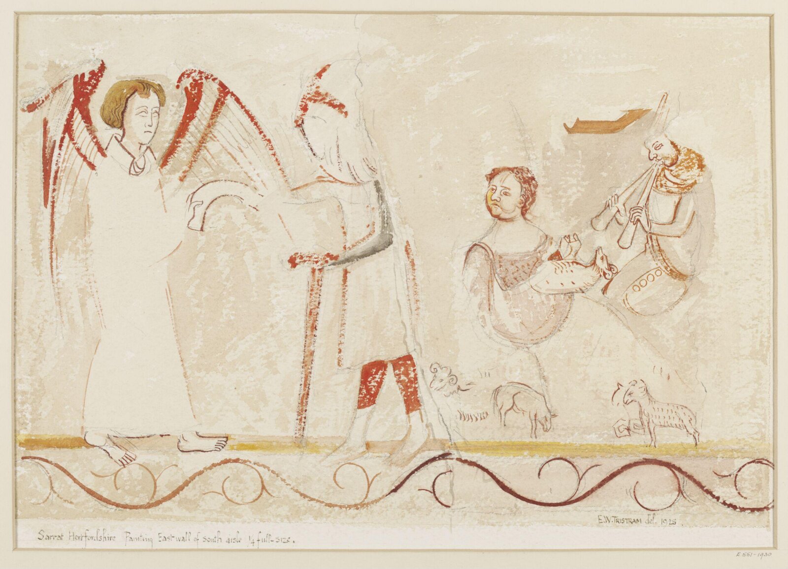 Drawing, Ernest William Tristram, 1928