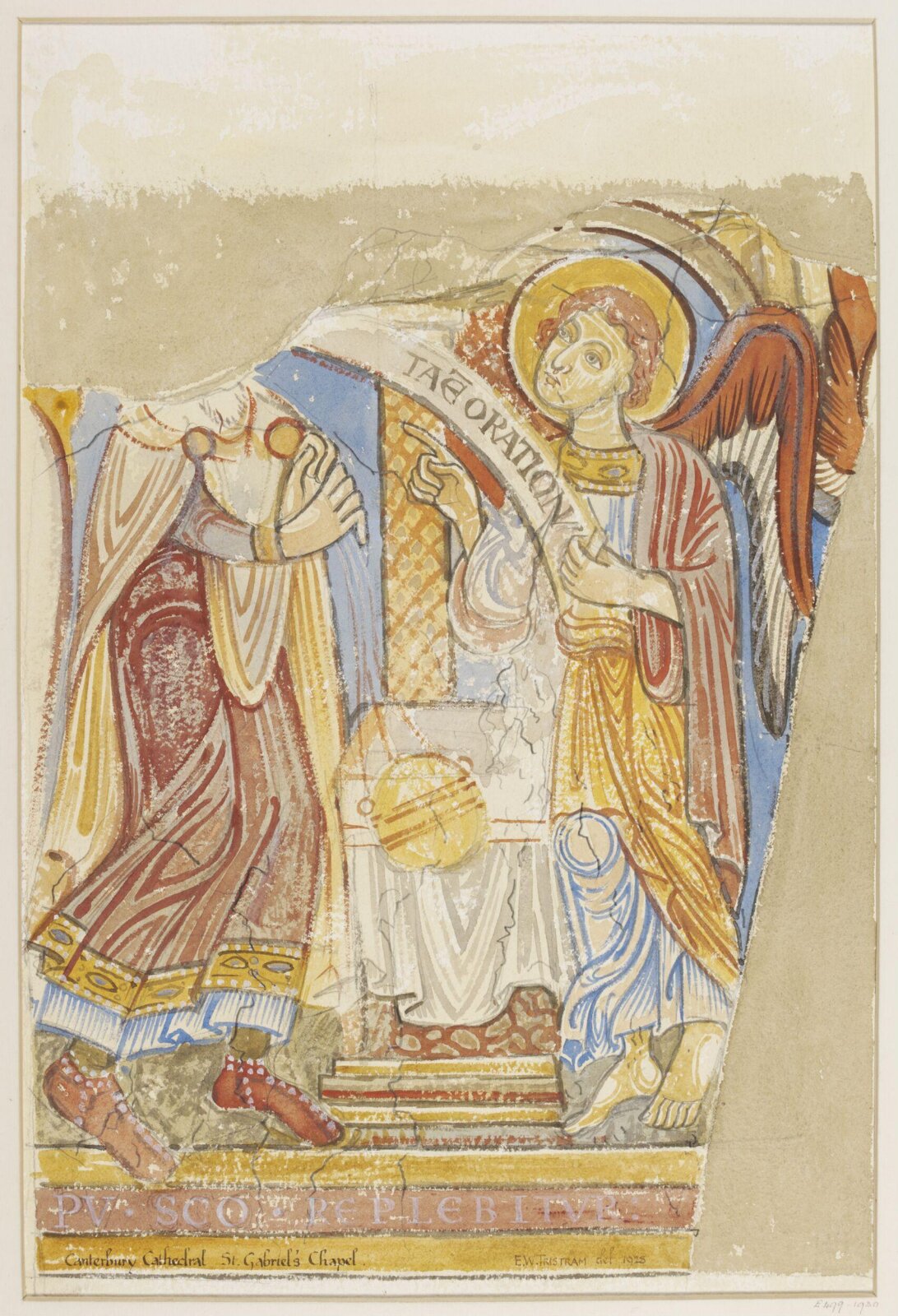 Watercolour, Ernest William Tristram, 1928