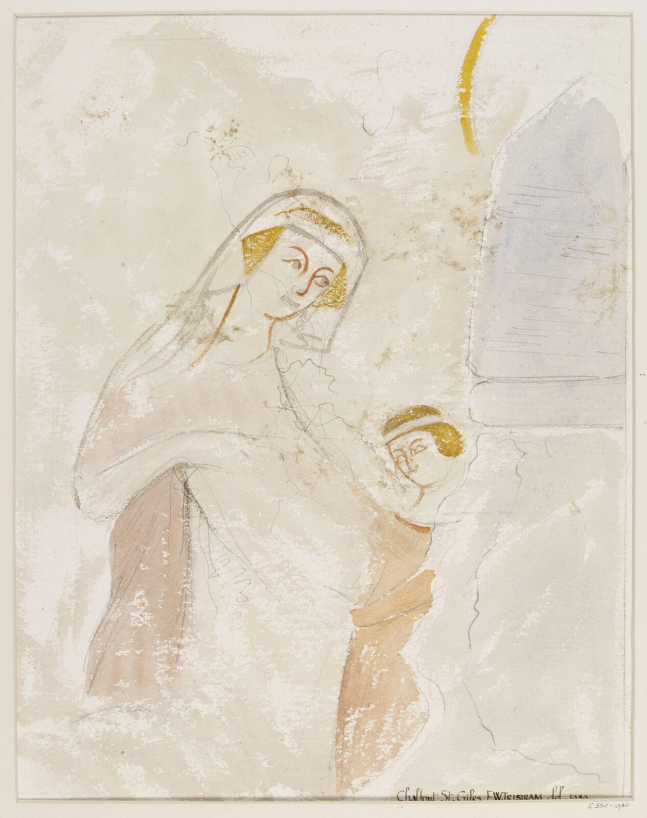 Drawing, Ernest William Tristram, 1929