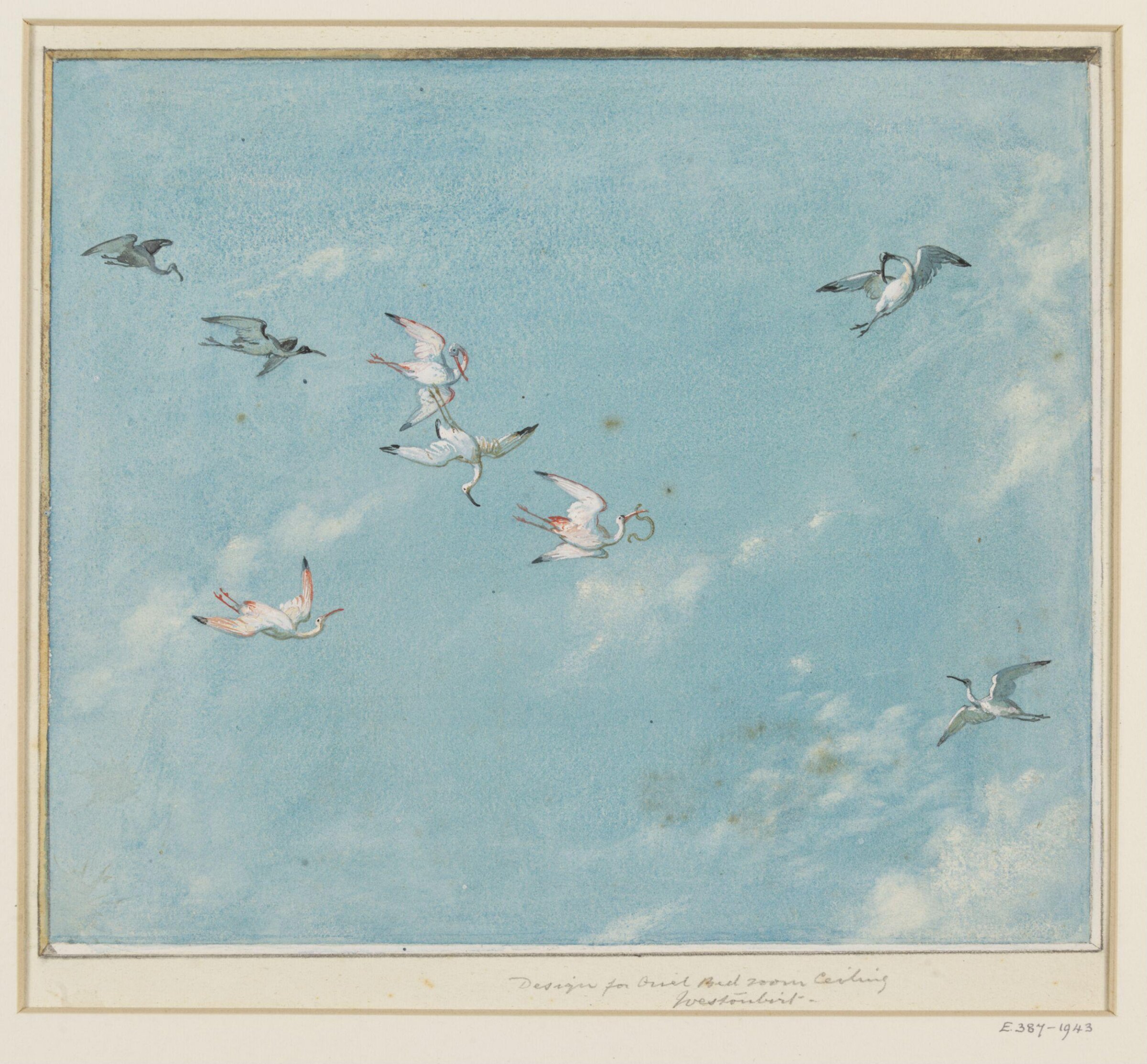 Painted ceiling at Weston Birt House, Alfred Morgan, 1875-1900
