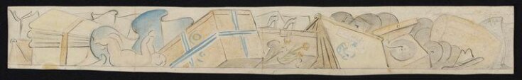 Design for a frieze, for mural decoration in the Blue Train Restaurant, Stratton Street top image
