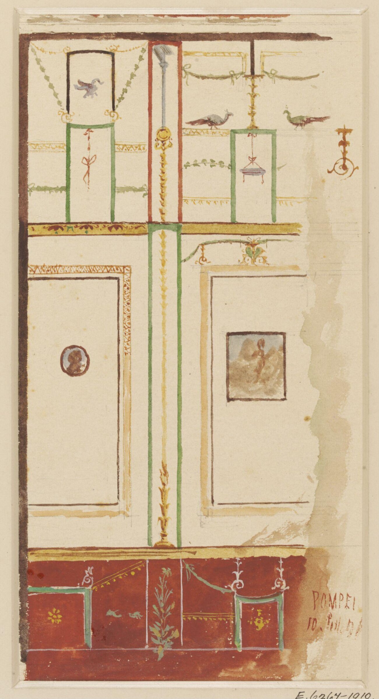 Watercolour painting, Luigi Bazzani, 1876