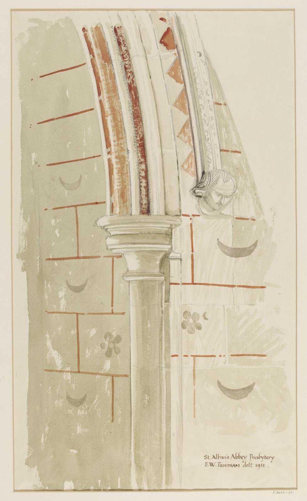 Drawing, Ernest William Tristram, 1931
