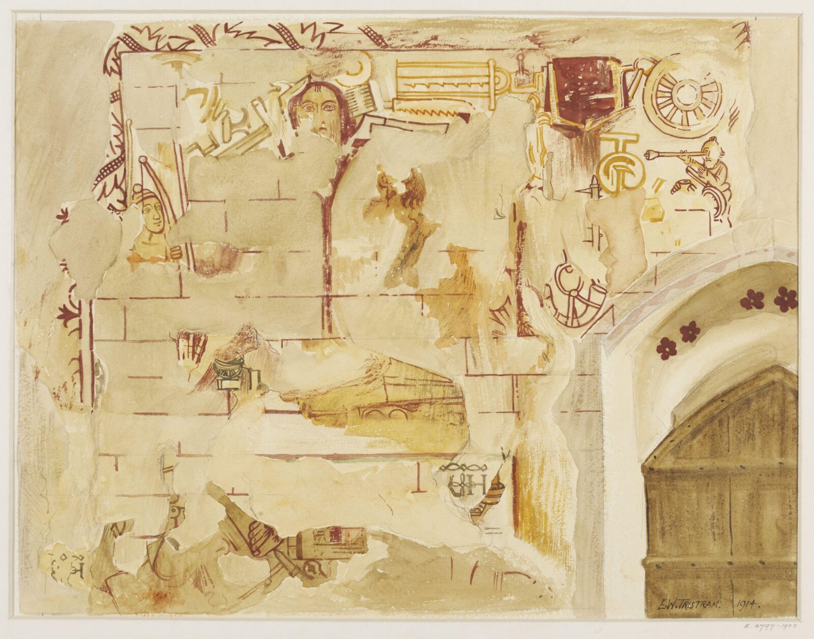 Drawing, Ernest William Tristram, 1914