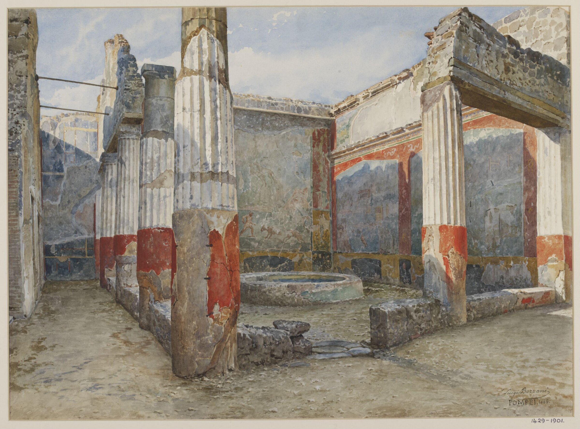 Painting of Pompeii, Luigi Bazzani, 1888