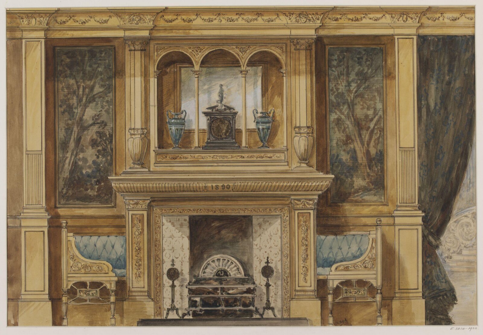 Drawing, Louis Silas, ca. 1890