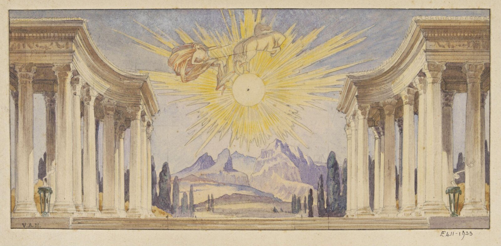 Watercolour drawing, George Murray, 1900-30