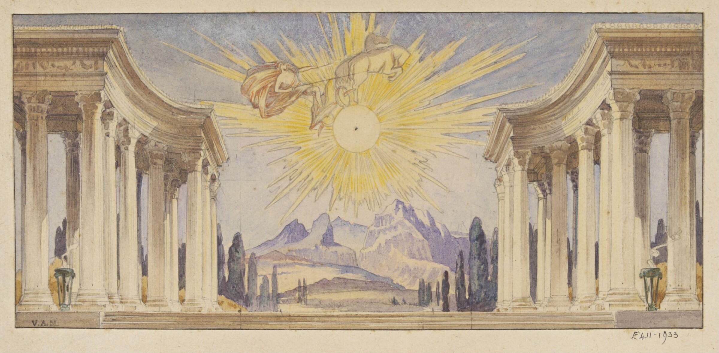 Watercolour drawing, George Murray, 1900-30