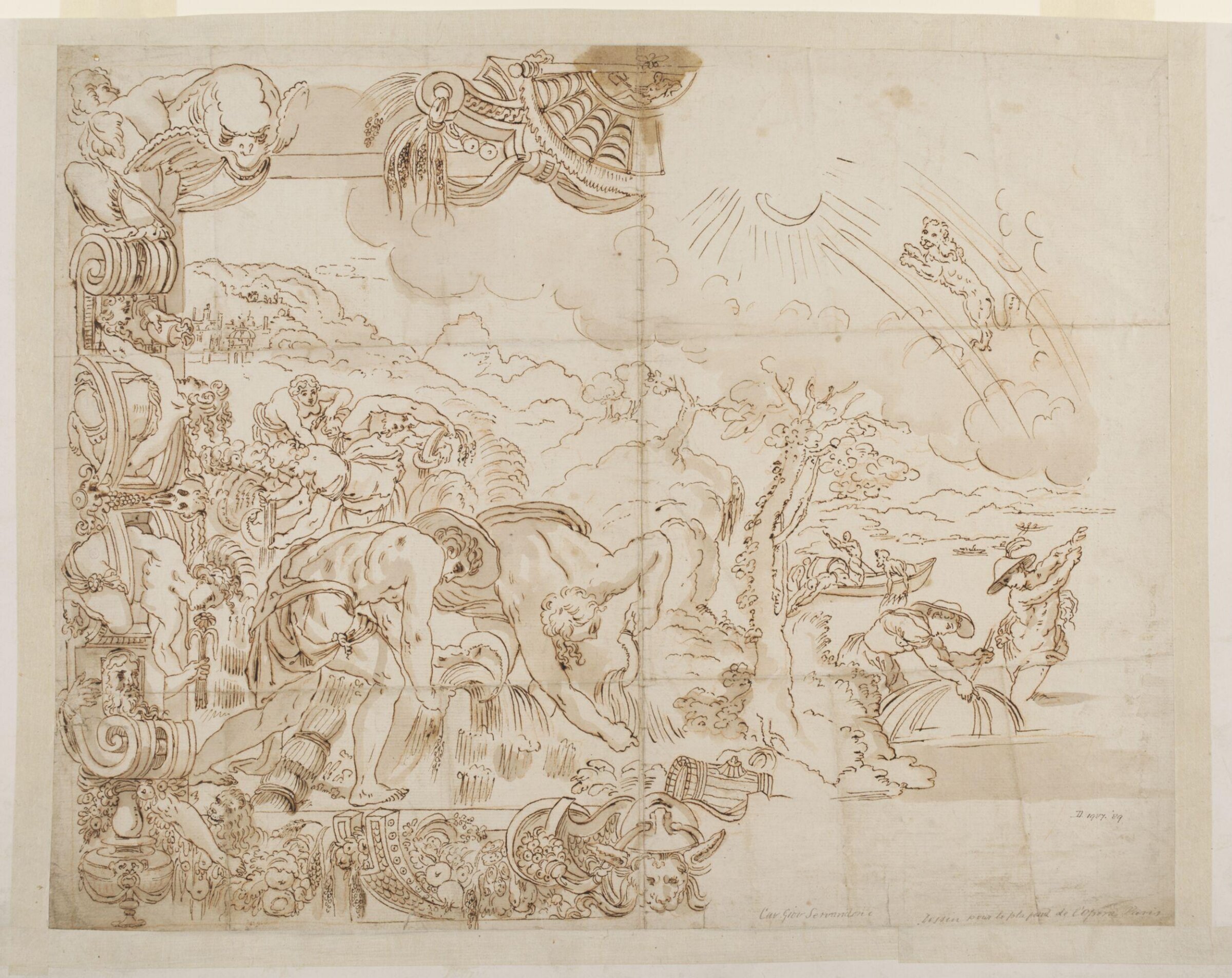 Drawing, Франческо Сальвиати (по оригиналу), конец XVII века