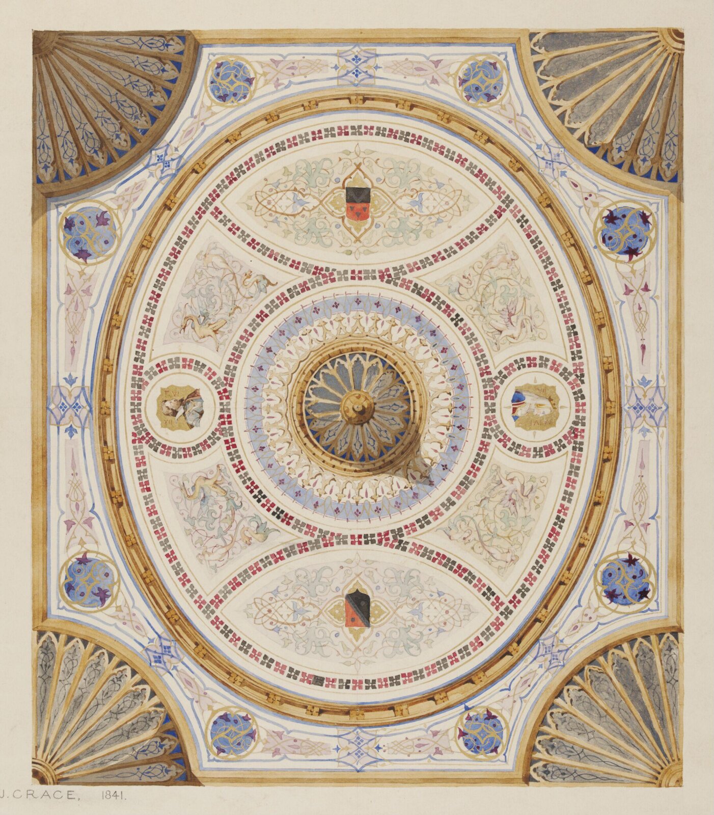 Drawing, John Gregory Crace, 1841