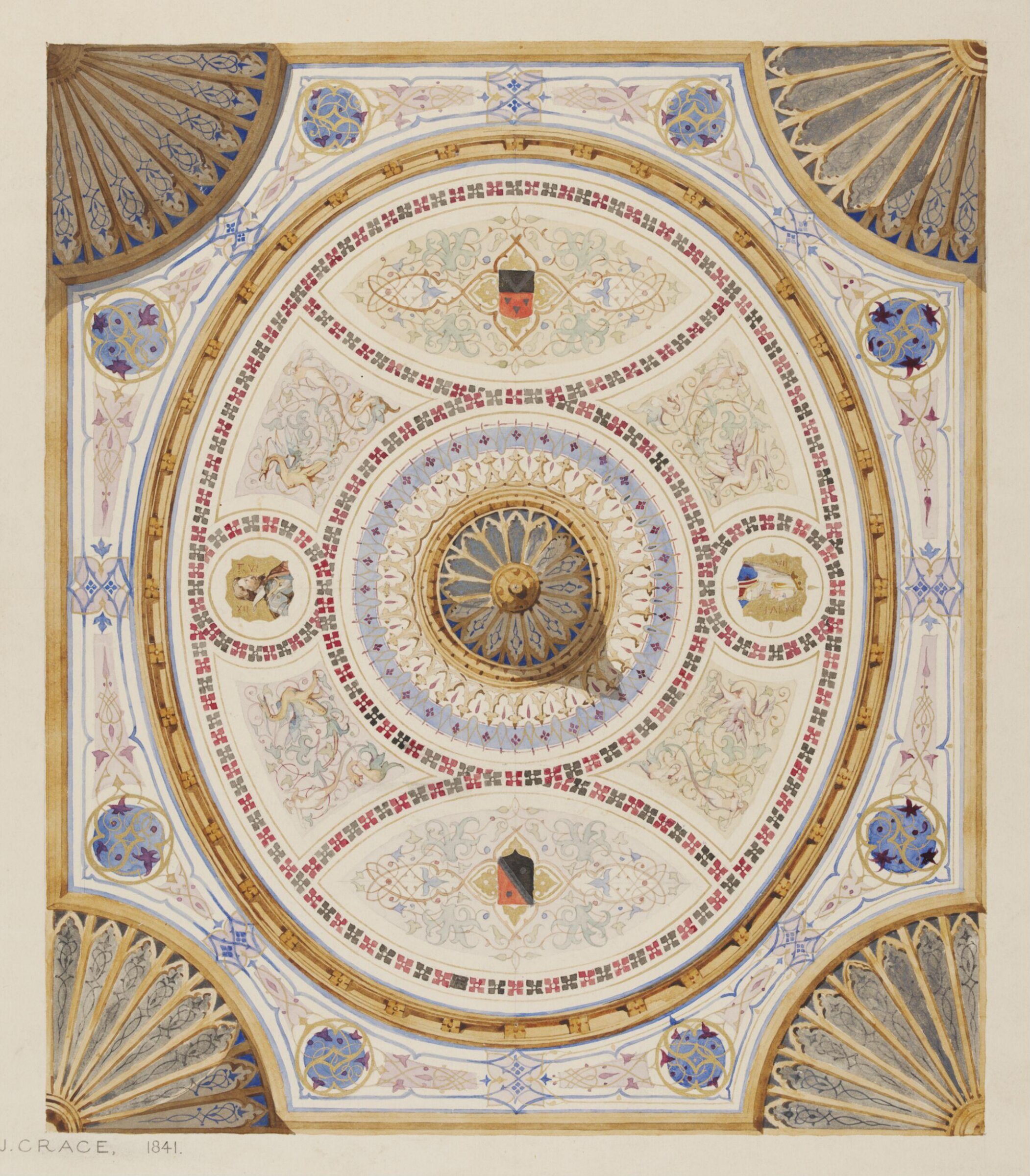 Drawing, John Gregory Crace, 1841