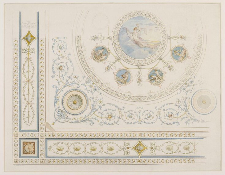 Ceiling decoration at 31 Hill Street, London top image
