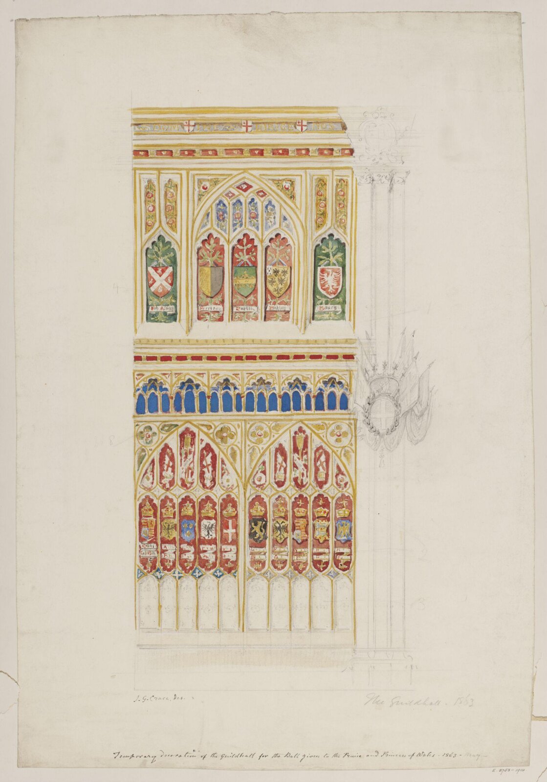 Drawing, John Gregory Crace, circa 1863