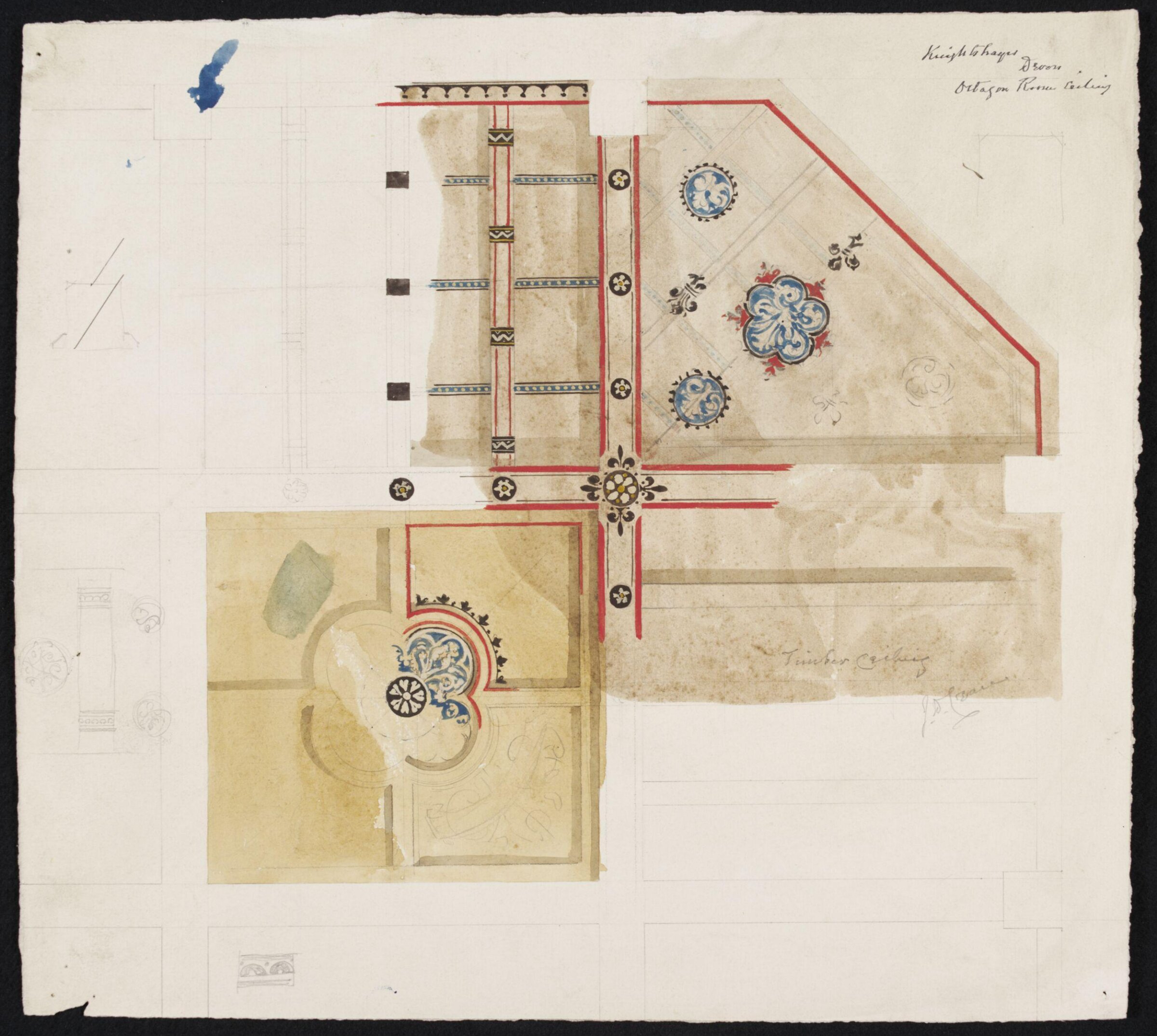 Design for decoration at Knightshayes Court, John Dibblee Crace, 1876