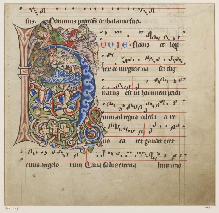 Cutting from an antiphonary top image