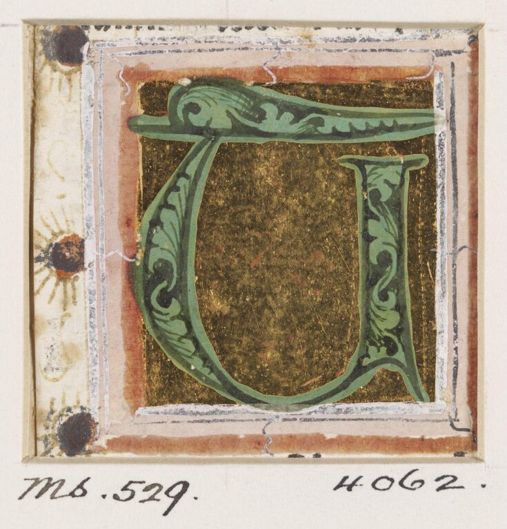 Illuminated initial from printed book top image