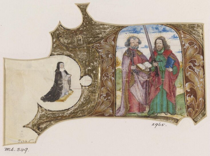 Historiated initial with St Peter and St Paul top image