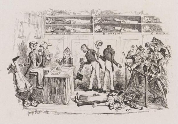 Automaton Police Court and Real Offenders | Cruikshank, George | V&A ...