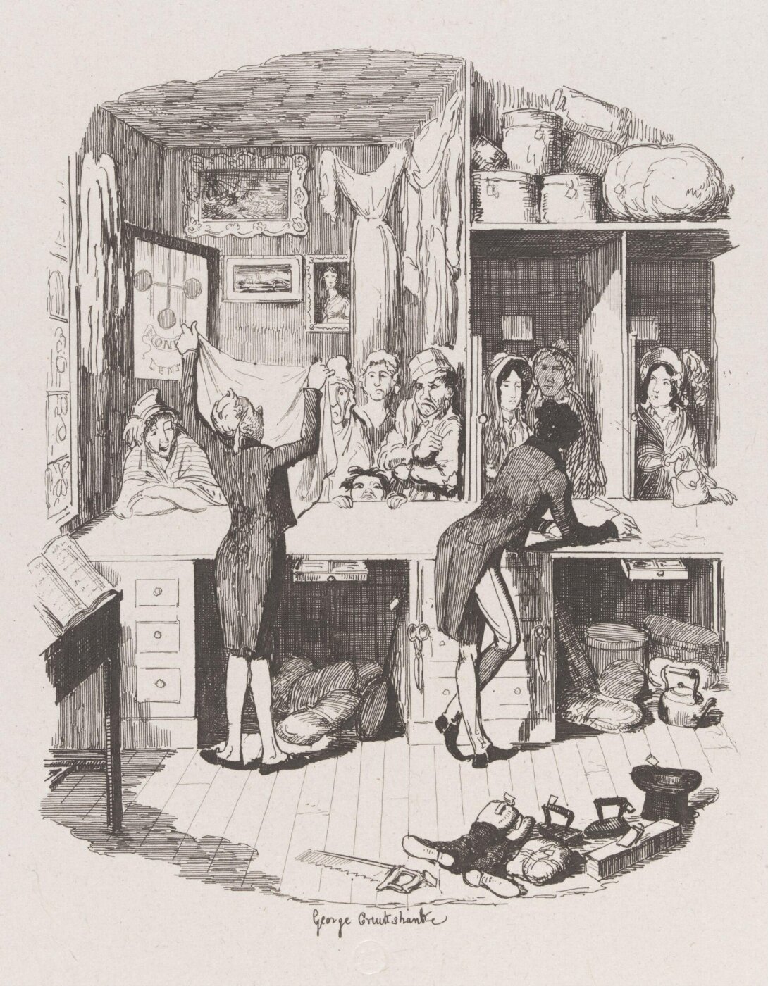 Cruikshank, George, The Pawnbroker's Shop