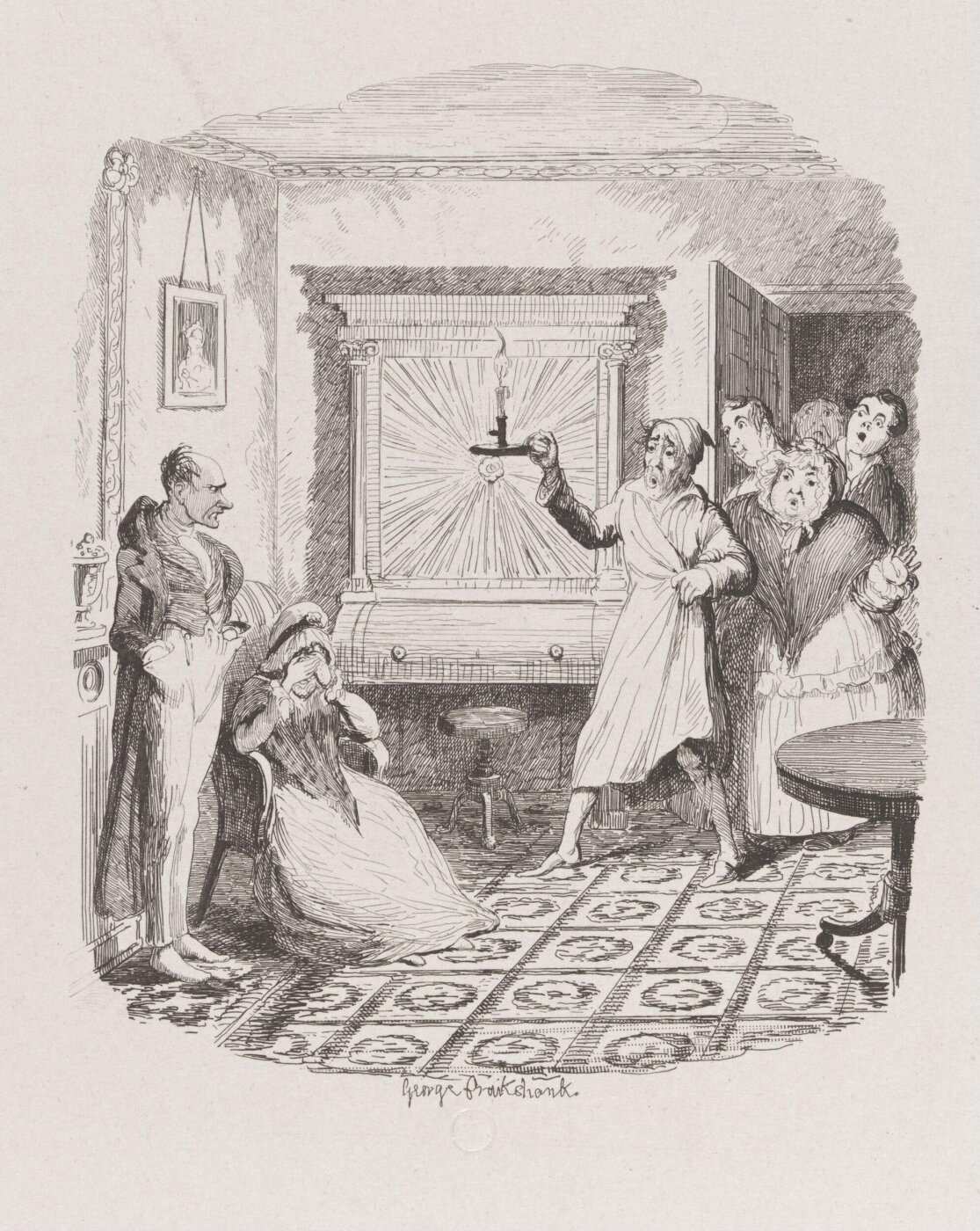 Cruikshank, George, The Boarding House (Plate II)