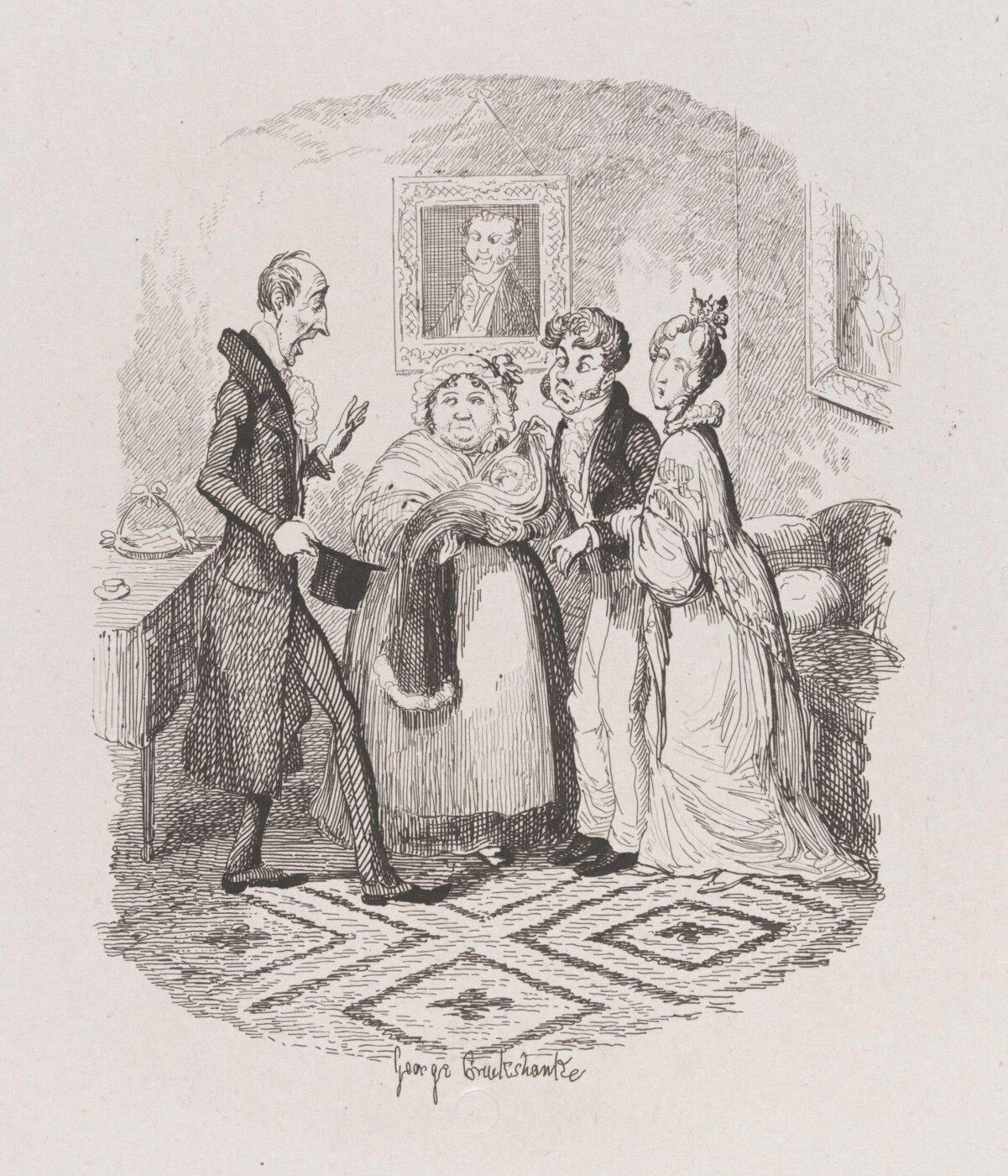 Cruikshank, George, Bloomsbury Christening
