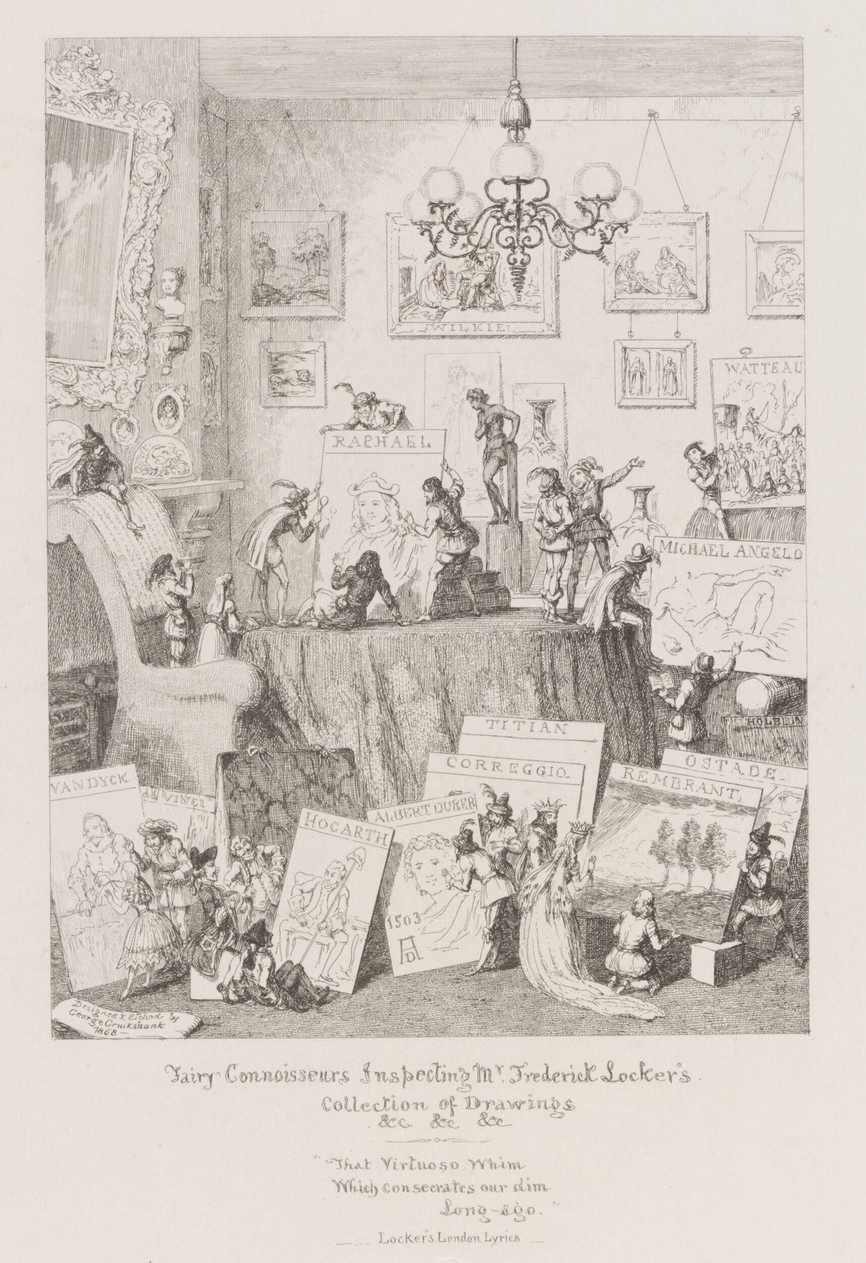 Fairy Connoisseurs Inspecting Mr. Frederick Locker's Collection of Drawings &c &c &c