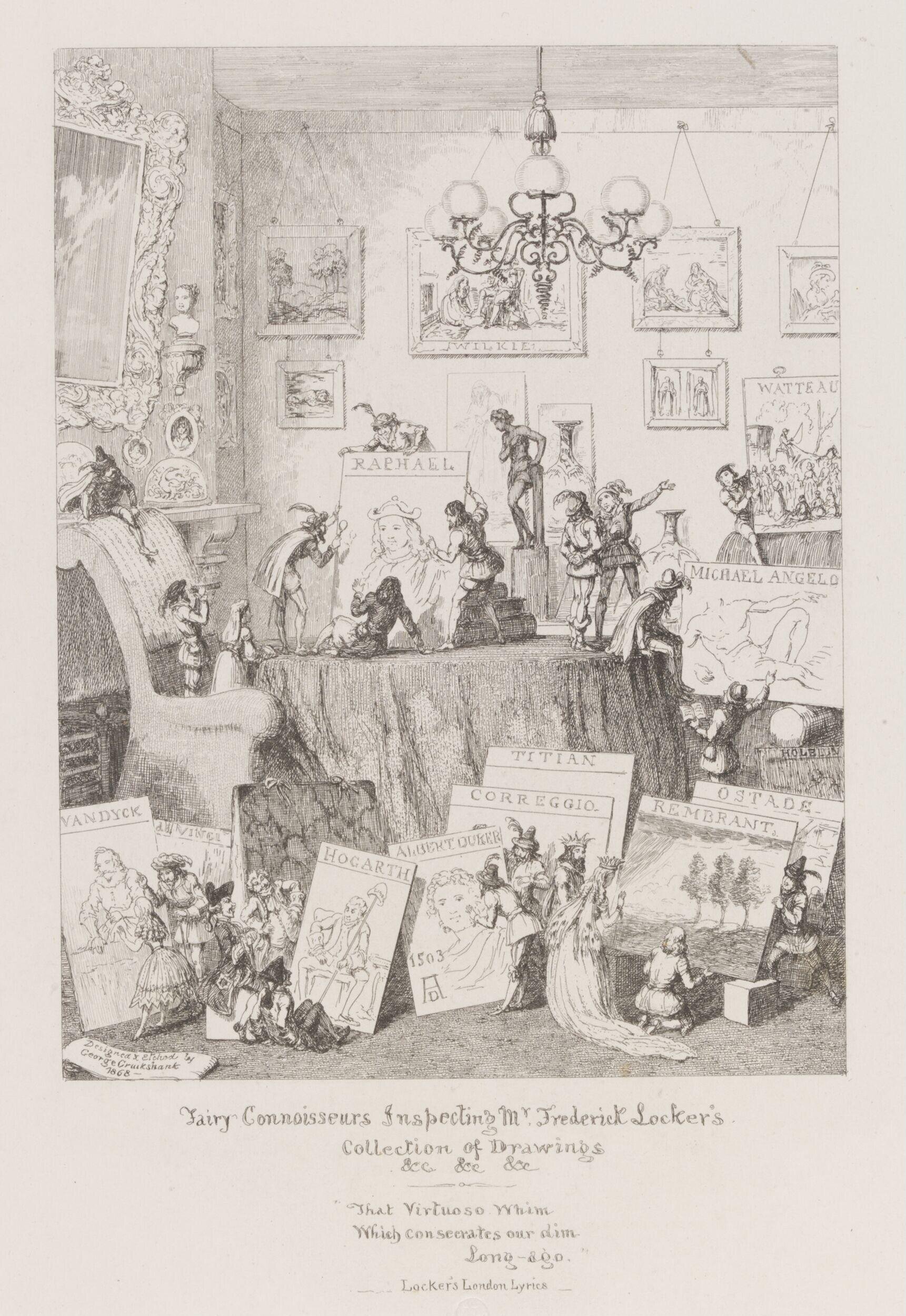 Fairy Connoisseurs Inspecting Mr. Frederick Locker's Collection of Drawings &c &c &c