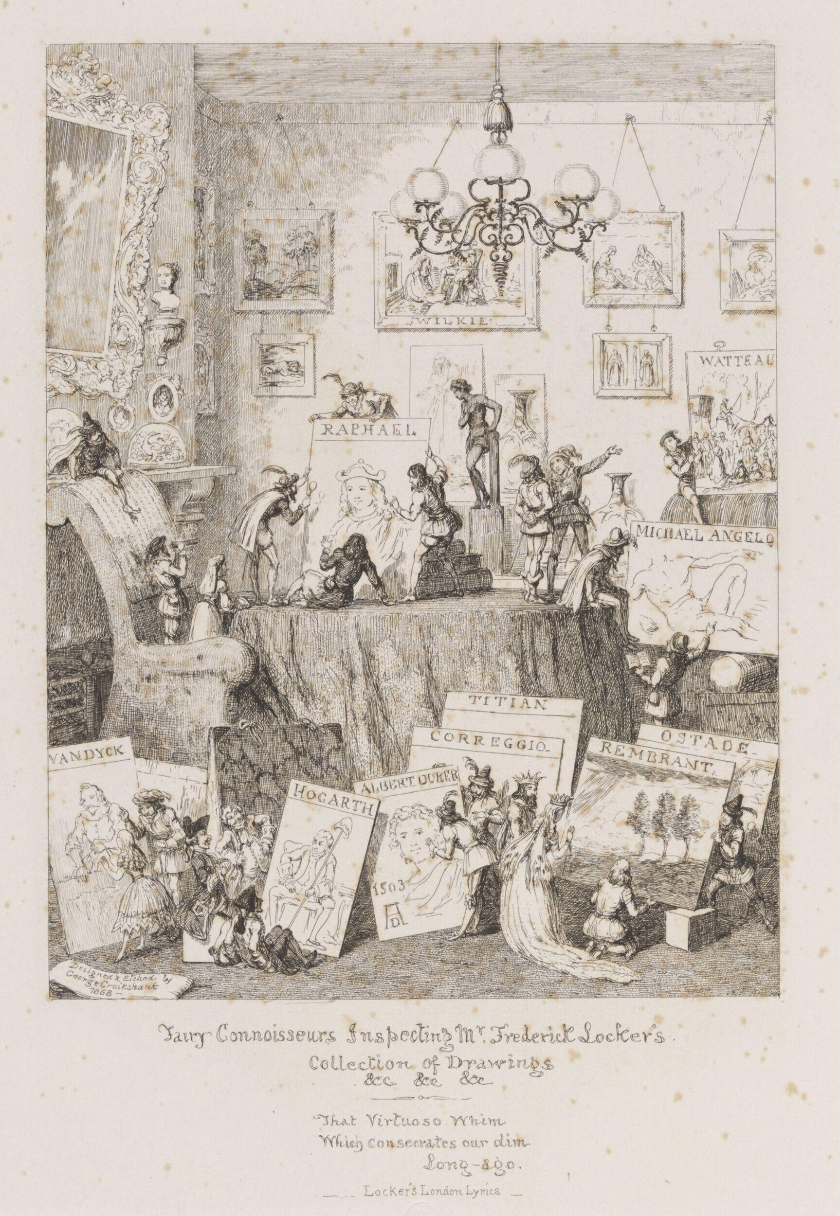 Fairy Connoisseurs Inspecting Mr. Frederick Locker's Collection of Drawings &c &c &c