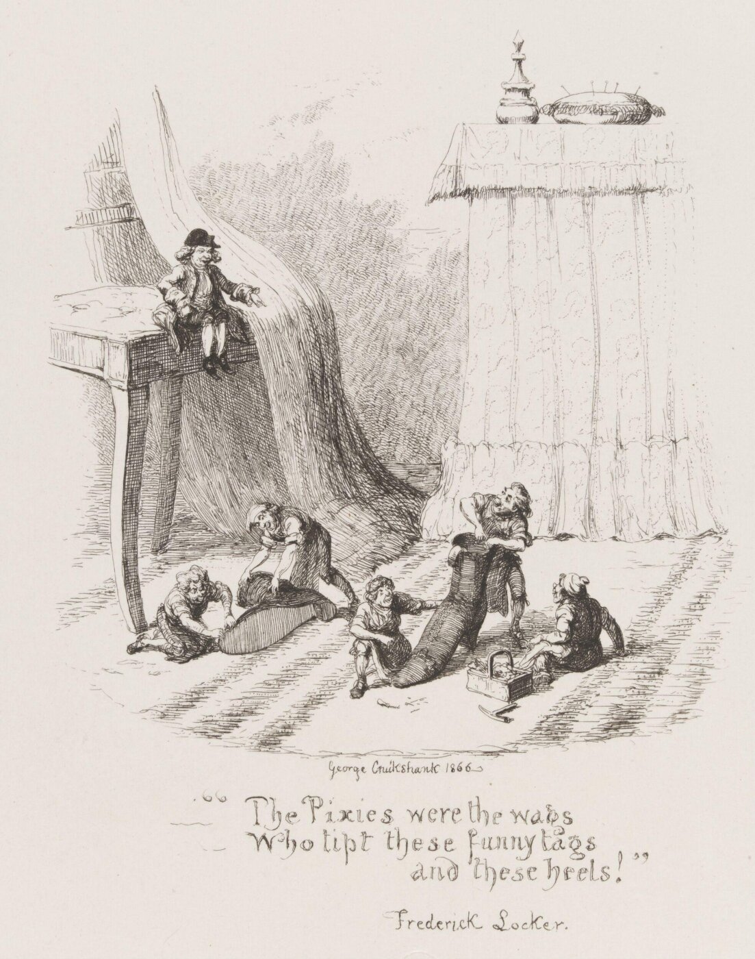Cruikshank, George, The Pixies were the wags Who tipt these funny tags and these heels!